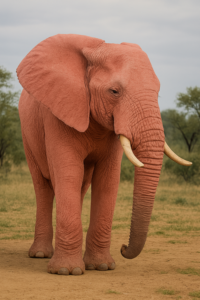 czy istnieją różowe słonie