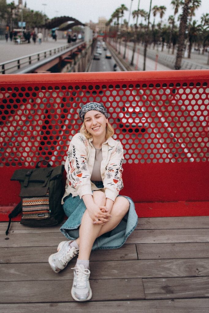 Plecak damski miejski materiałowy